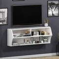 Comoda TV, Inarch, Sofya, 124x44x27 cm, PAL, Alb