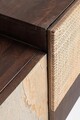 Bufet Kibik, Bizzotto, 180x42x75 cm, lemn de mango/piatra naturala/ratan, maro/natural