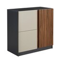 Dulap multifunctional, Tuvalle, Tuval 069, 90x90x47 cm, Antracit / Nuc