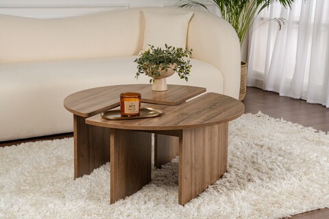 Masuta de cafea, Nordure, Moira, 90x41 cm, PAL, Maro