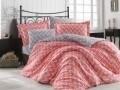 Lenjerie de pat dubla, 4 piese, 100% bumbac poplin, Hobby, Nazende Coral, roz