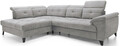 Coltar extensibil stanga 5 locuri ELTAP, LT-04RAQ, Inferne, 297x210x107 cm, lemn/poliester, gri deschis