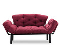Canapea extensibilă cu 2 locuri, Futon, 859FTN1219, Metal, Maro