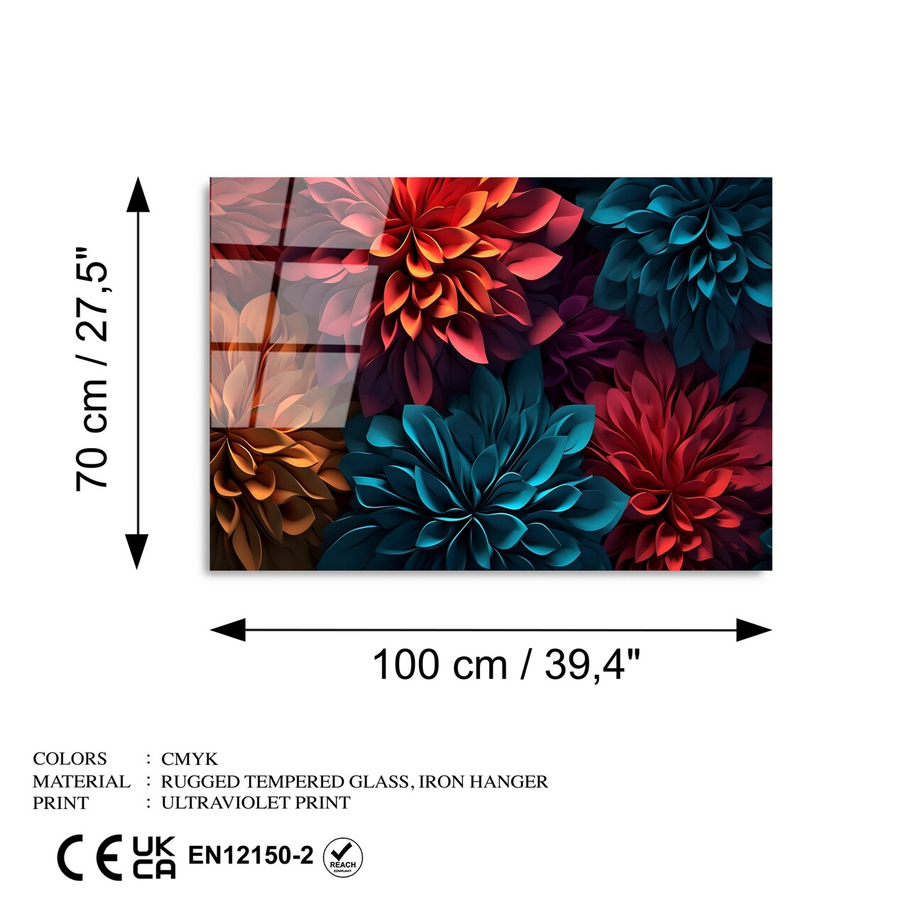 Tablou decorativ, UV-1175, 70 x 100 cm, Multicolor - view 8