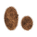 Set covorase de baie 2 piese, Alanur Home, COTTONKT000531, Bumbac, Maro
