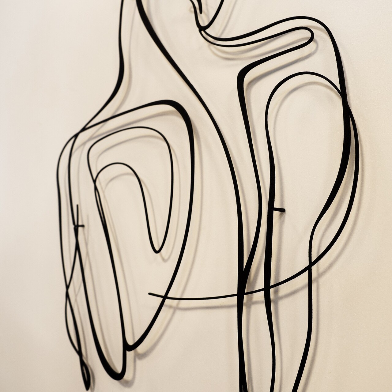Decoratiune de perete, Woman Silhouette, Dimensiune: 48 x 87 cm (1 bucată), Negru - view 3