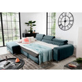 Coltar extensibil stanga 3 locuri ELTAP, LT-100VE, Grayson, 278x205x92 cm, lemn/poliester, albastru