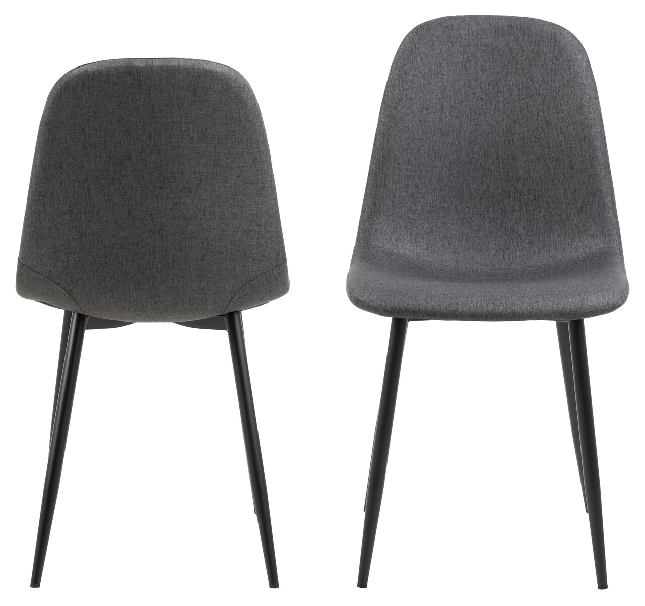 Scaun Celia, Actona, 44x54x86 cm, poliester/otel, gri inchis - view 13