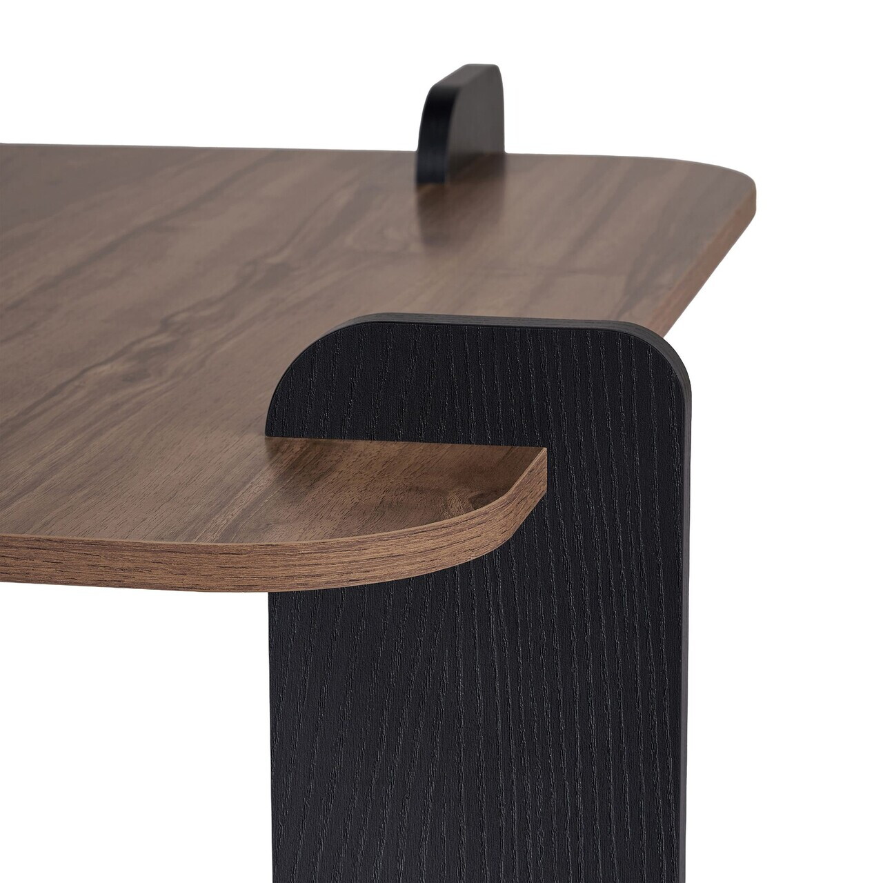 Masuta de cafea, Hanah Home, Marais, 90x35x90 cm, PAL, Nuc / Lemn negru — imaginea 8