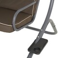 Leagan cu 2 locuri, Segars, 170 x 132 x 170 cm, otel, gri/maro