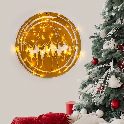 Decoratiune de luminoasa XMASGOLD-019, Tanelorn, 61×61 cm, metal, auriu Decoratiuni si ornamente