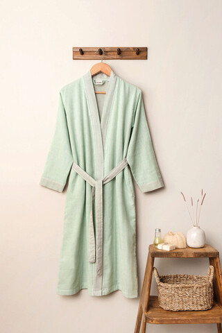 Halat de baie unisex, DC Home, Karya, Bumbac, Verde menta DC Home