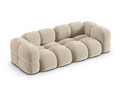 Canapea 4 locuri, Loretto, Cosmopolitan Design, 250x100x68 cm, catifea, bej deschis