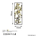 Decoratiune de perete, Olips 5, Metal, Dimensiune: 32 x 90 cm, Multicolor