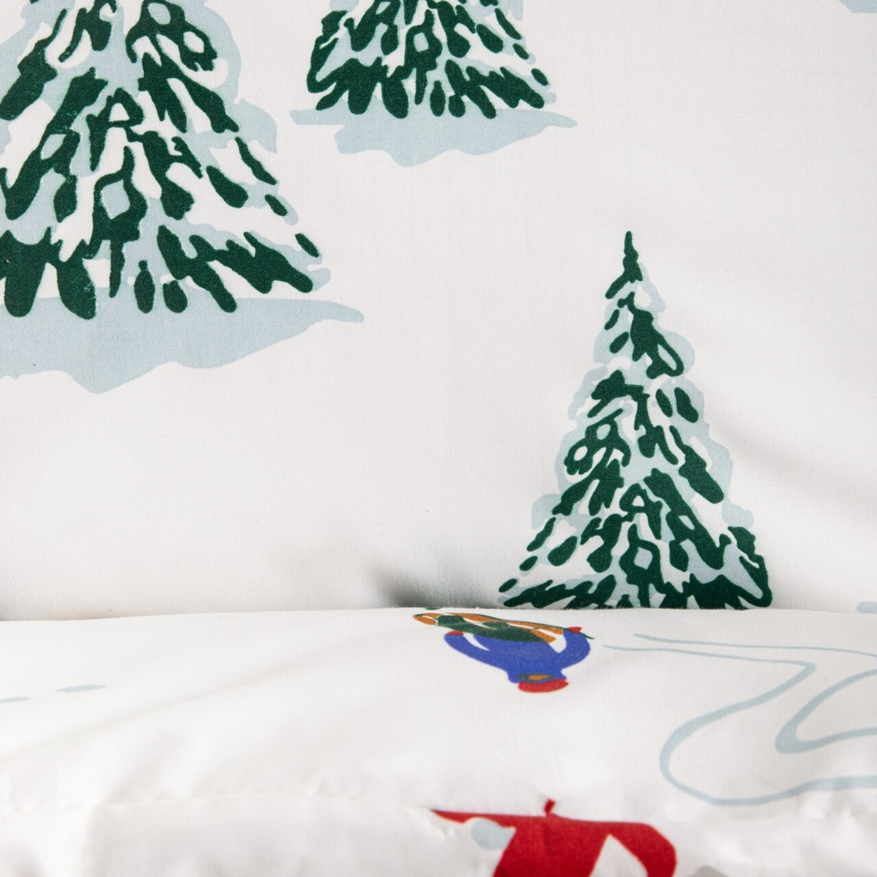 Lenjerie de pat dubla Skiers, Homla, 3 piese, 160x200 cm, microfibra din poliester, multicolor - 1 | YEO