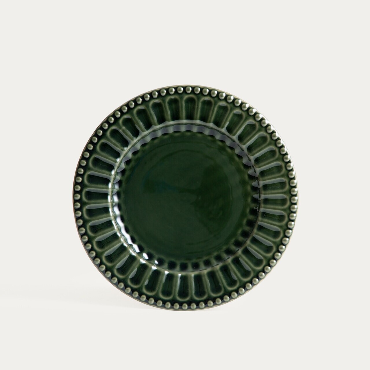 Set 4 farfurii pentru desert Kobbi, Homla, 21.5 cm, ceramica, verde — imaginea 5