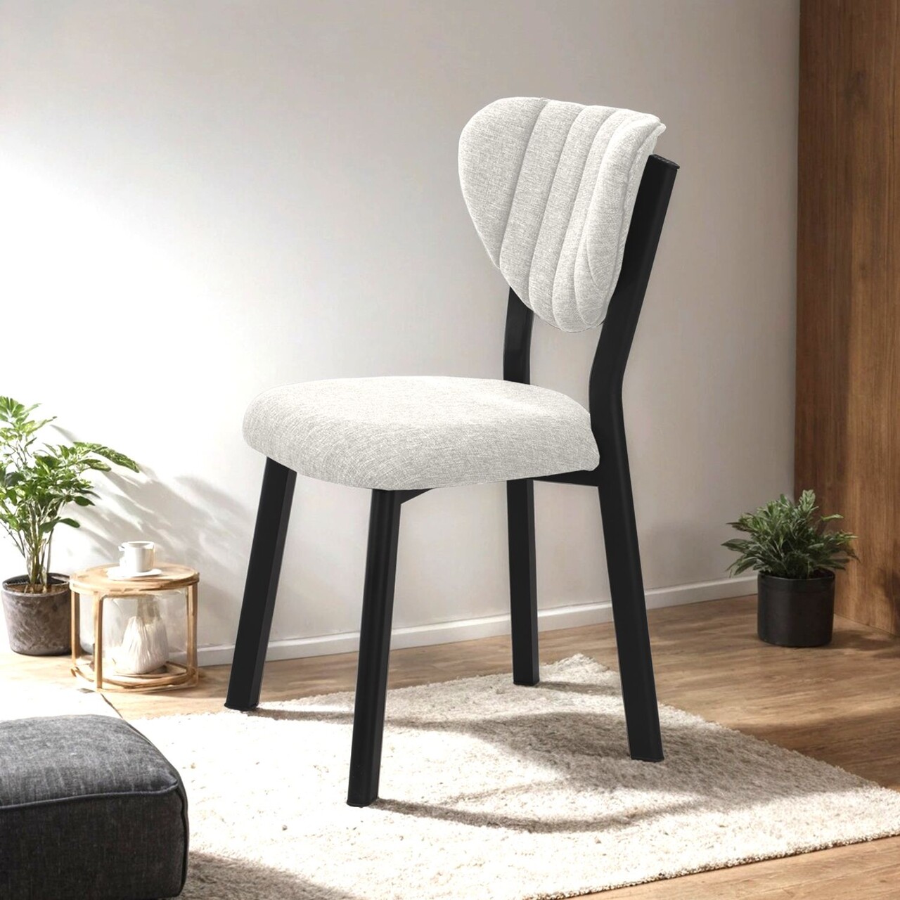 Scaun, Hanah Home, Elma, 47x85x45 cm, Crem - view 2