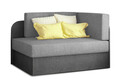 Canapea extensibila 2 locuri, ELTAP, Rosa, 104x75x60 cm, lemn/poliester, gri deschis/gri inchis