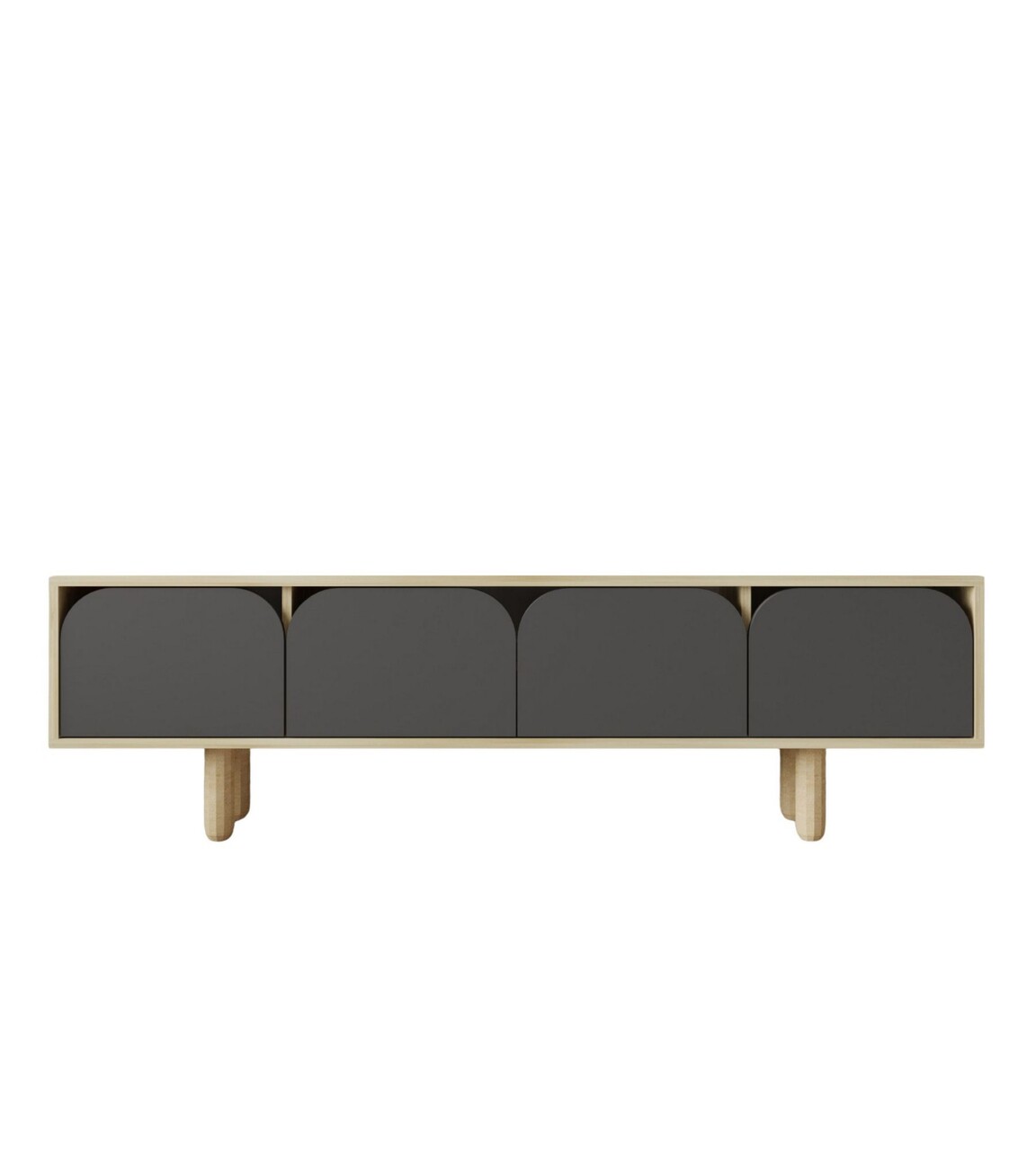Comoda TV, Hanah Home, Lazio, 180x48x29.8 cm, PAL, Stejar safir / Antracit - imagine 4
