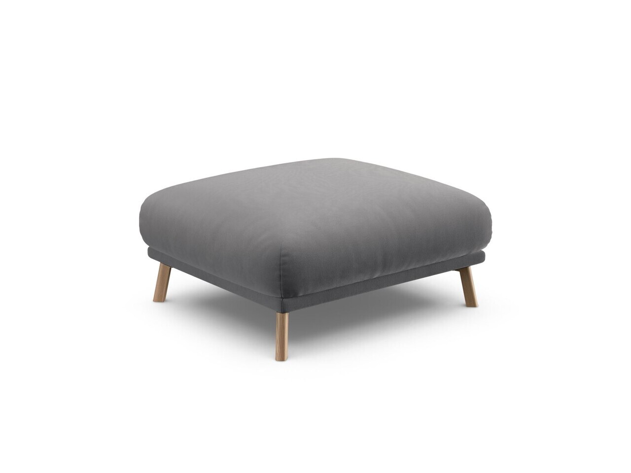 Taburet, Naomi, Micadoni Home, 85x85x41 cm, catifea, gri — imaginea 2