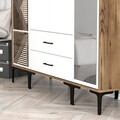 Dulap pentru haine, Hommy Craft, Kumsal PTR, 160x47.5x201.4 cm, PAL, Nuc/Alb