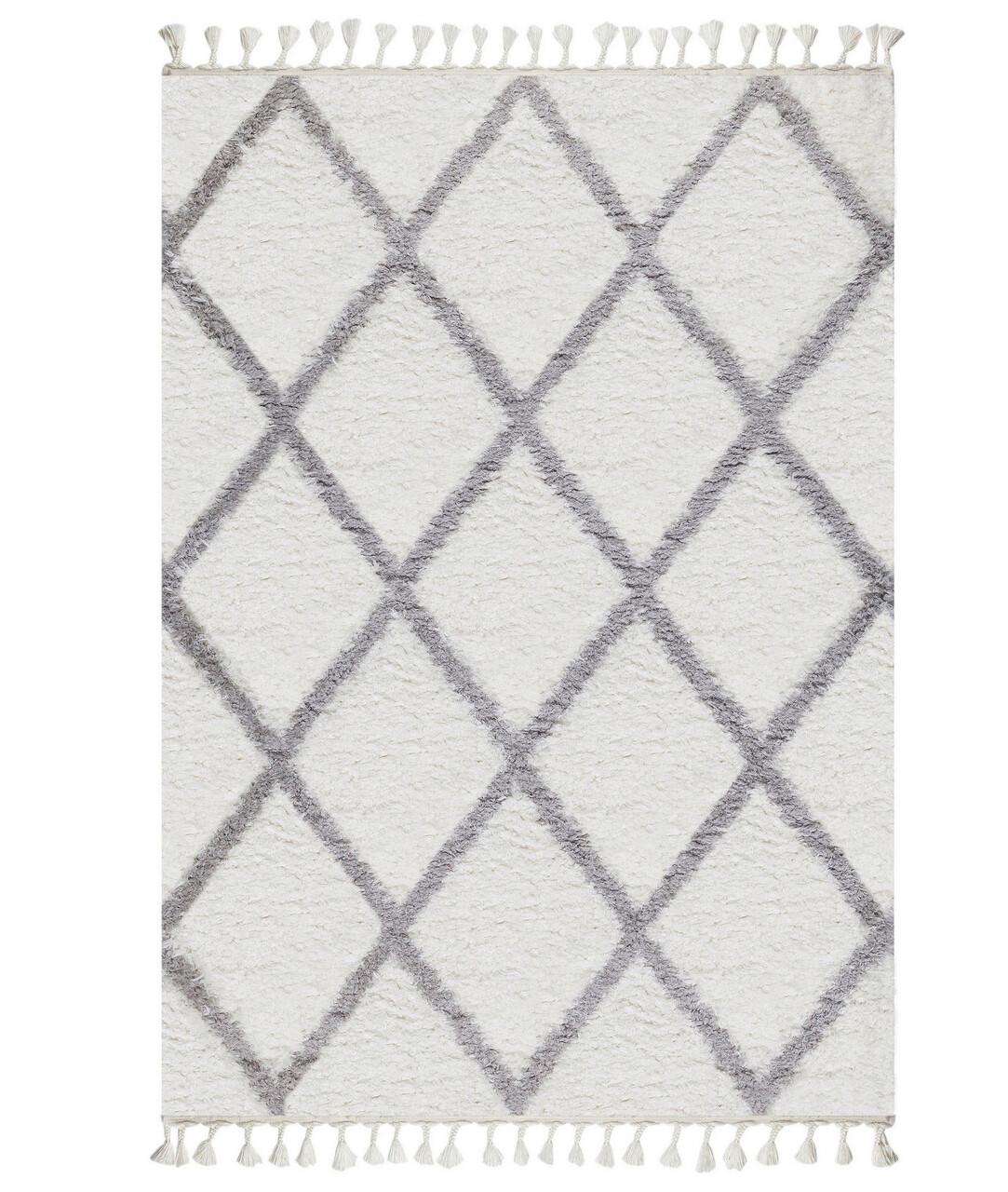 Covor, 0500E , 80x150 cm, Poliester, Alb/Gri - 1 | YEO