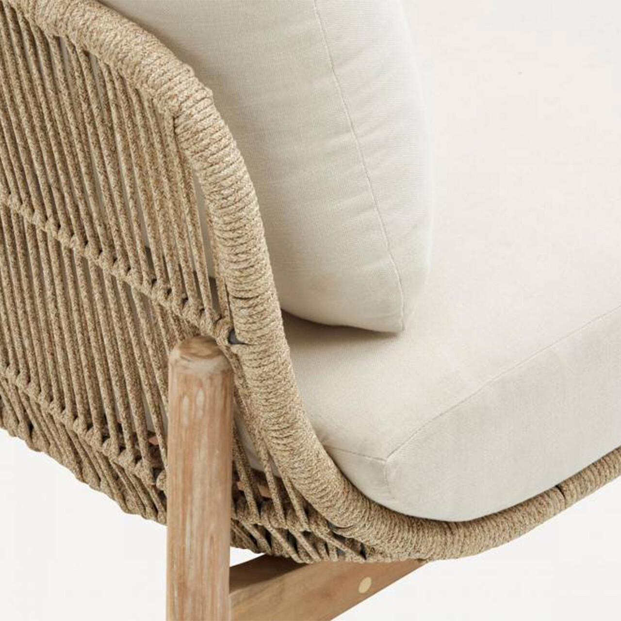 Sezlong Talara, 170.3x80.4x62.5 cm, aluminiu/lemn acacia, natur/bej - 1 | YEO
