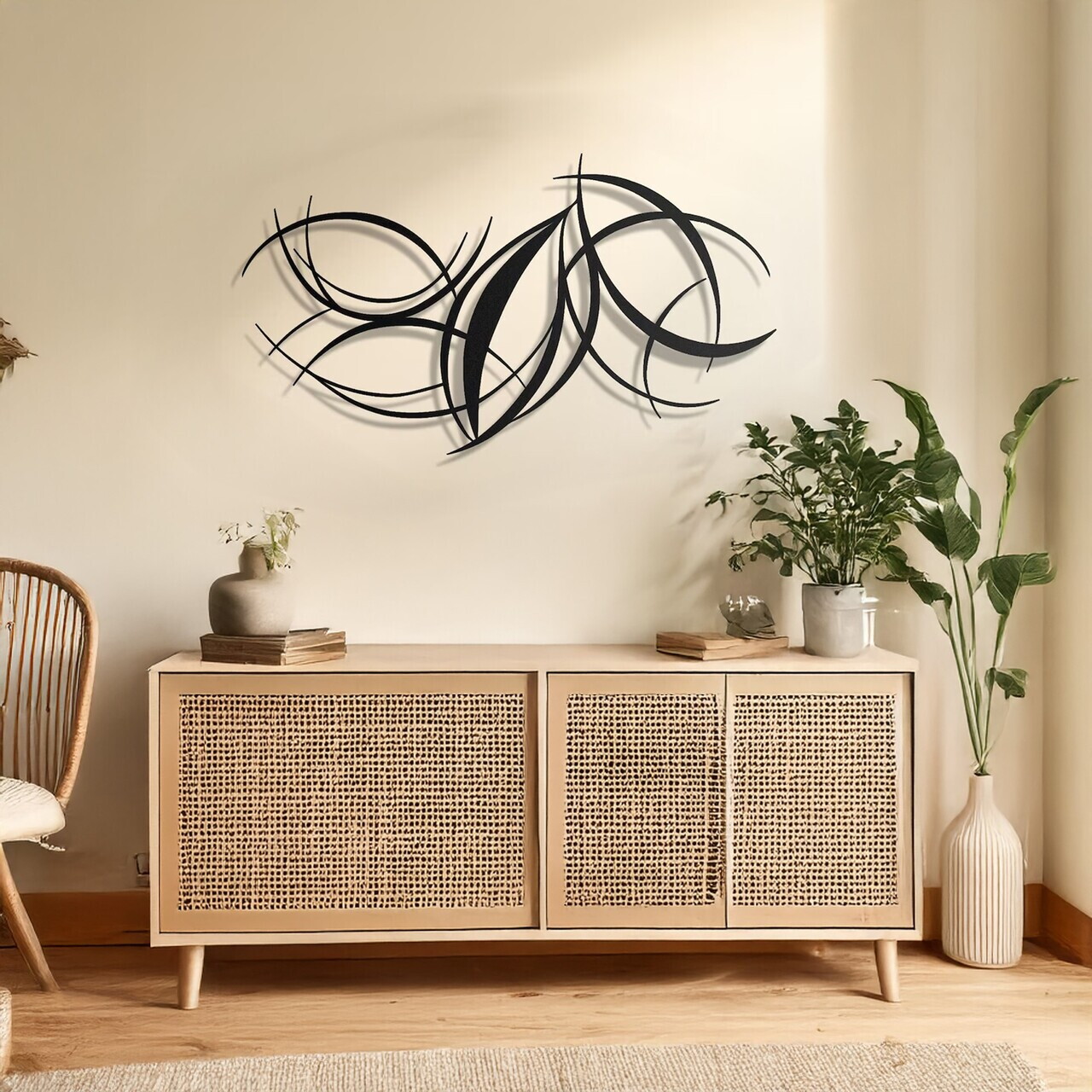 Decoratiune de perete, DCV-1024-MT, Dimensiune: 50 x 30 cm, Negru — imaginea 2