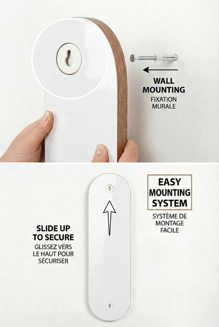 Raft de perete, Hanah Home, Artmtkwll8-White, MDF, Alb — imaginea 5