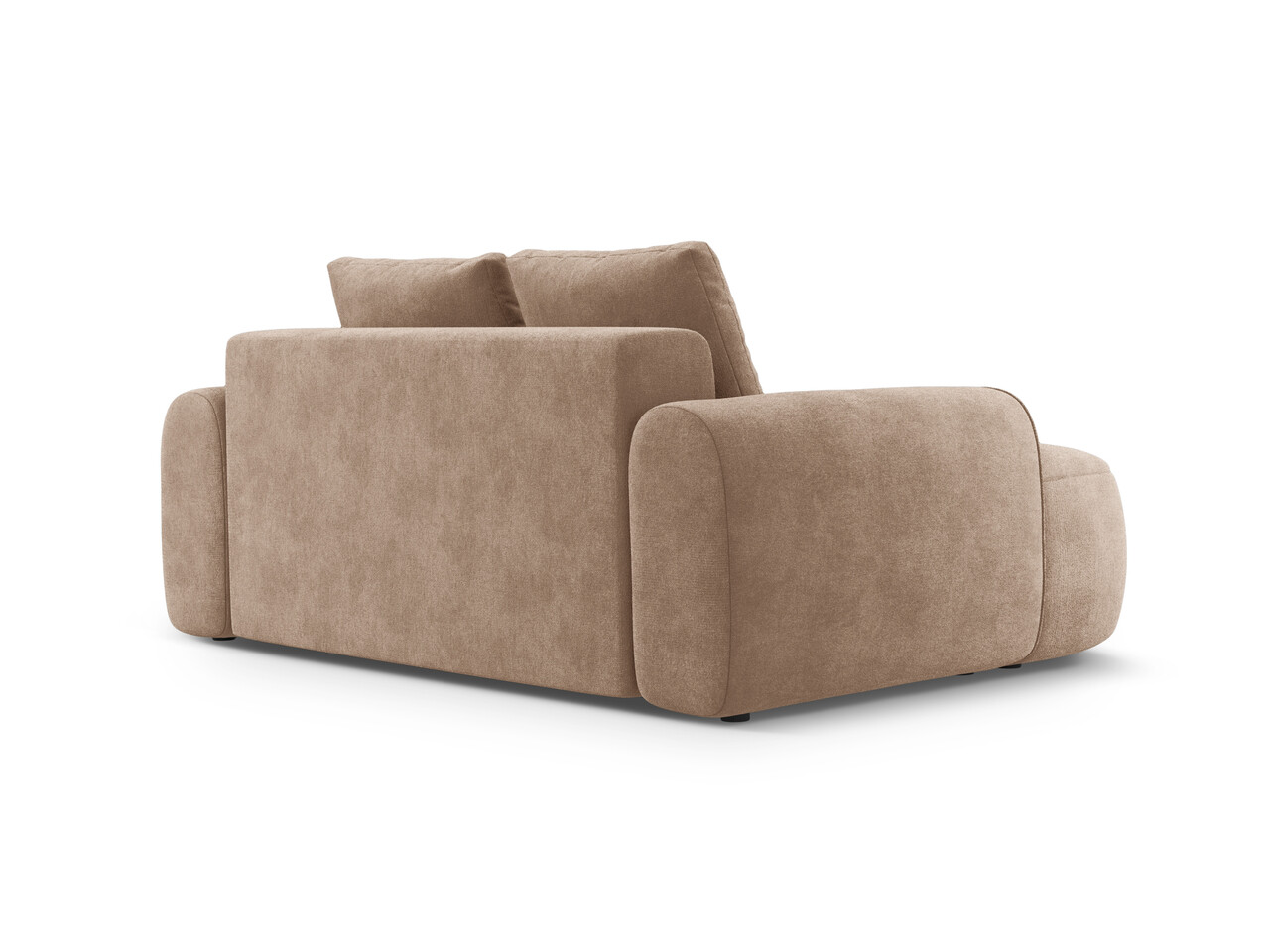 Canapea 2 locuri, Linz, Cosmopolitan Design, 175x100x84 cm, catifea, bej inchis