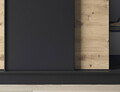 Dulap pentru haine ELTAP, Esville III, 180x60x220 cm, MDF/ABS, negru/stejar