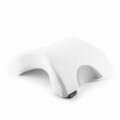 Perna cervicala vascoelastica pentru cupluri Cozzy, InnovaGoods, 36 x 12.5 x 30.5 cm, ergonomica, alb/gri