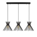 Lustra, Kirpi - 3088, Opviq, 104 x 30 x 130 cm, 3 x E27, 40W, negru