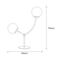 Lampa de masa, Tatum, 584TTM1719, Metal, Negru