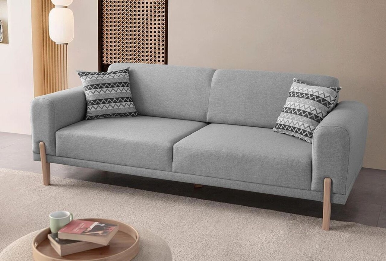 Canapea extensibila 3 locuri, Atelier del Sofa, 752EST1127, Lemn de carpen;PAL, Gri - view 2