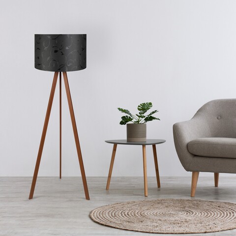Lampadar, ayd-1540, insignio, 38 x 140 cm, 1 x e27, 60w, negru/maro
