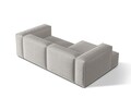 Coltar modular stanga 3 locuri, Nuria-215, Micadoni Home, 252x147x72 cm, tesatura structurata chenille, gri deschis