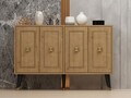 Consola, Odessa, Hartın, 120x80x30 cm, PAL, Stejar safir / Aur