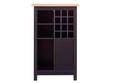 Dulap pentru sticle de vin Helina, Inter Link, 76.8x33x124.4 cm, MDF, negru/natur