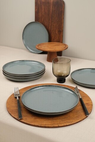 Set platouri servire desert, Hermia, 710KTP3672, Portelan, Albastru