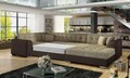Coltar extensibil dreapta 5 locuri ELTAP, Damario, 338x189x78 cm, lemn/poliester, bej inchis/maro inchis