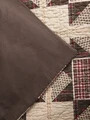 Lenjerie de pat pentru o persoana Patchwork, Homla, 140x200 cm, 2 piese, bumbac, maro/bej