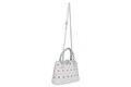 Geanta Beverly Hills Polo Club, 710, piele ecologica, alb/turcoaz