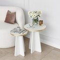 Set masute de cafea, Neostill, Mushroom 2, PAL, Aur/Alb