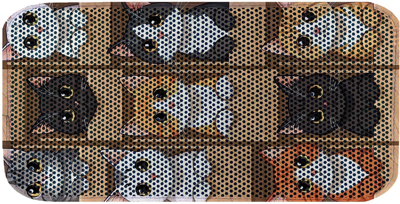 Covoras litiera pentru colectarea granulelor de nisip, Paws &amp; Whiskers, Cat Lıtter Mat 29, Multicolor - view 2