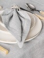 Set fete de masa 8 piese, Pera - Grey, Cotton Box, 90% POLIESTER/10% BUMBAC