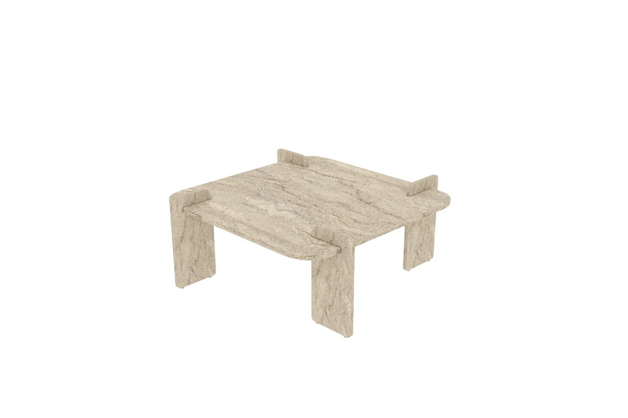 Masuta de cafea, Hanah Home, Woog, 90x35x90 cm, Travertin - view 6