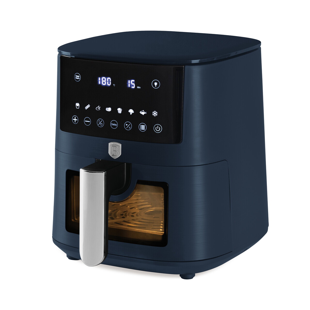 Friteuza cu aer cald si fereastra Berlinger Haus, Deep Sea, 5 L, 1400W, albastru mat - imagine 2