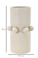 Vaza decorativa Bubbles, Mauro Ferretti, 16x28 cm, ceramica, crem