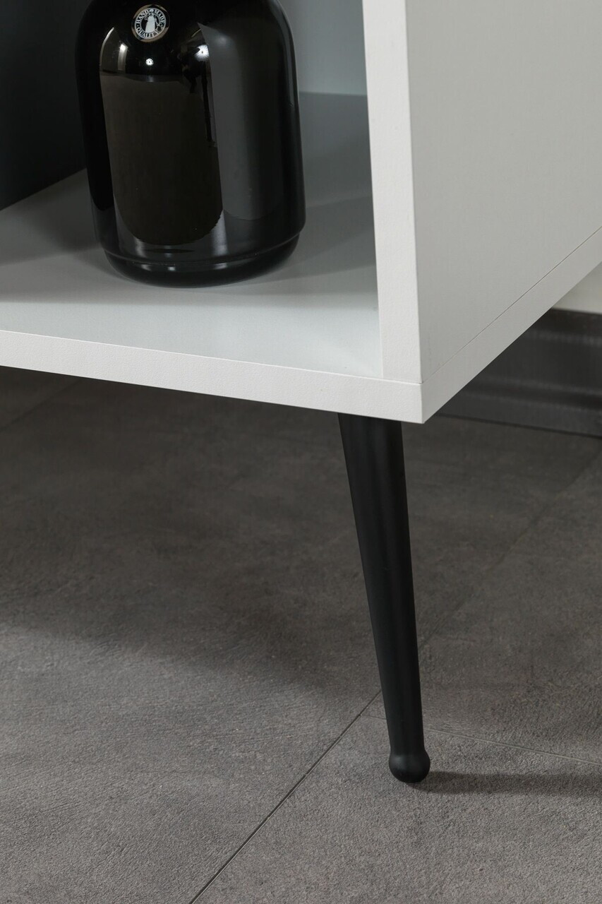 Consola, Hanah Home, Şile 4612, 160x83x44 cm, PAL, Alb / Antracit — imaginea 7